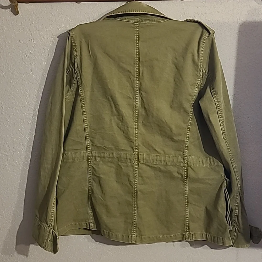 Madewell Army Green Utility Womens Jacket XS Button Down Casual Lightweight - Picture 3 of 3
